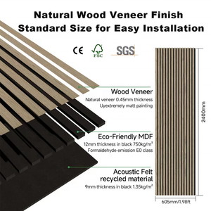 Matériaux d'insonorisation de haute qualité 2023 Panneau acoustique mural en MDF Panneau acoustique NRC 1.1 Taille et épaisseur personnalisables pour une utilisation en intérieur - Product Image 5