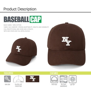 Custom 3D Embroidery Logo <strong>NY</strong> 6 Panel Dad <strong>Hat</strong> Men <strong>Women</strong> Sports Caps Plain Cotton Baseball Cap <strong>Hats</strong> - Product Image 4