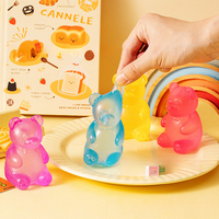 Nouveaux jouets anti-stress en forme d'ours gélifiés texturés en maltose, expédition directe d'usine