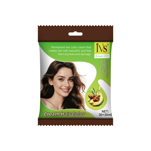 क्रीम बालों का रंग गर्म भूरे रंग 30 मिलीलीटर + 30 मिलीलीटर साकेट पैक अमोनिया मुक्त लंबे समय तक चलने वाले बाल डाई - Product Image 6