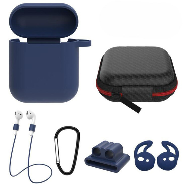 For Airpods 6 in 1 Accessories Kits Case Cover Hook Portable and Light Weight