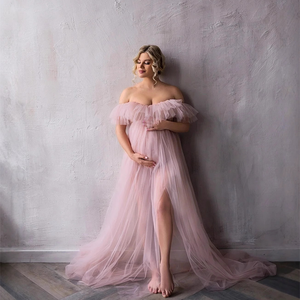 Vestido <span class=keywords><strong>de</strong></span> Maternidad para Mujer, Ropa para Sesión <span class=keywords><strong>de</strong></span> <span class=keywords><strong>Fotos</strong></span> <span class=keywords><strong>de</strong></span> Maternidad, Vestidos <span class=keywords><strong>de</strong></span> Noche Elegantes con Hombros Descubiertos para Mujeres <span class=keywords><strong>Embarazadas</strong></span>, Fotografía - Product Image 4