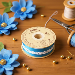 Strisce di pizzo Ilan 1,0 cm x 28 m bianche per artigianato e decorazioni - Product Image 2