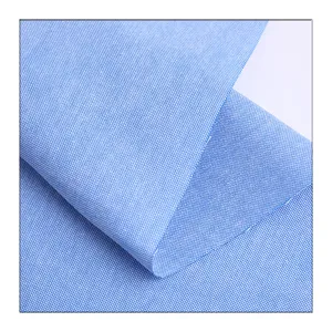 थोक 120gsm 145cm नीले रंग कपास पाली ठोस यार्न रंगे ऑक्सफोर्ड कपड़े के लिए शर्ट
