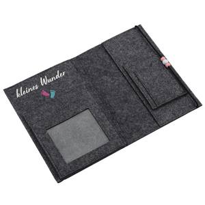 Nouvelle Housse <span class=keywords><strong>de</strong></span> Passeport <span class=keywords><strong>de</strong></span> <span class=keywords><strong>Maternité</strong></span> Gris Foncé Magnifique : Excellent Cadeau pour les Futures Mamans Sac en Feutre Mutterpass - Product Image 6