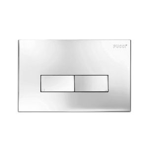 Placa de cisterna empotrada Pucci Eco cromada 29x20 cm con marco - Product Image 1