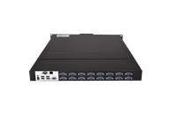 Conmutador KVM Remoto Auto-OSD con Pantalla LCD de 19 Pulgadas, Consola KVM para Rack 1U, Cajón para Consola KVM, 16x1 VGA, Conmutador KVM IP LCD de 19 Pulgadas y 16 Puertos