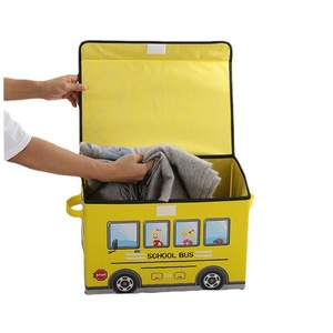 Boîte de rangement pliable de style japonais pour voiture, organisateur de vêtements pour dortoir, étanche et anti-humidité, pour jouets et blocs de construction en tissu - Product Image 5