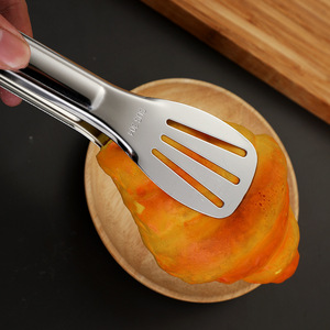 304 Stainless Steel Kitchen Tongs Thickened Three-Line <b>Clip</b> For Steak Bread Stir Fry Roast Meat Home Use - Product Image 3