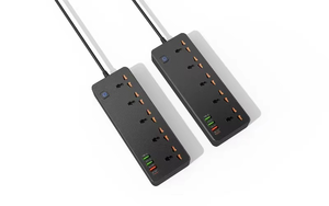 Toma de corriente universal de bajo <span class=keywords><strong>precio</strong></span> al por mayor de fábrica con USB C 3 salidas 3usb puertos tira de alimentación 2 <span class=keywords><strong>metros</strong></span> cable de cobre OEM 10A IP20 - Product Image 3
