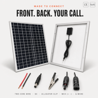 Panneau solaire 10W 20W 12V, module de panneau solaire pour clôture, étanche IP67, haute efficacité pour clôture électrique et alimentation agricole