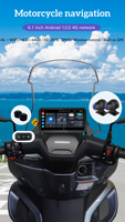 4G LTE Android O.S. Navigation GPS portable pour moto 6,1 pouces, CarPlay sans fil, Android Auto, TMPS, Karadar A610, CarPlay Moto