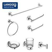 Support mural haut de gamme en zinc noir pour gobelets et brosses à dents avec verre dépoli amovible – Accessoire de salle de bain