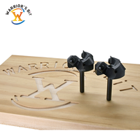 Fraise de surfaçage Warrior's Bit 3Wing en carbure haute vitesse de précision, queue de 1/4, pour outils de travail du bois CNC, OEM/ODM
