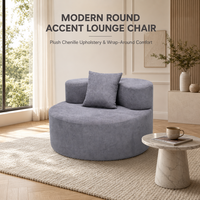 Canapé en tissu rond et incurvé moderne, meubles de salon, canapé confortable en forme de nuage, canapé de salon minimaliste de luxe, vente en gros