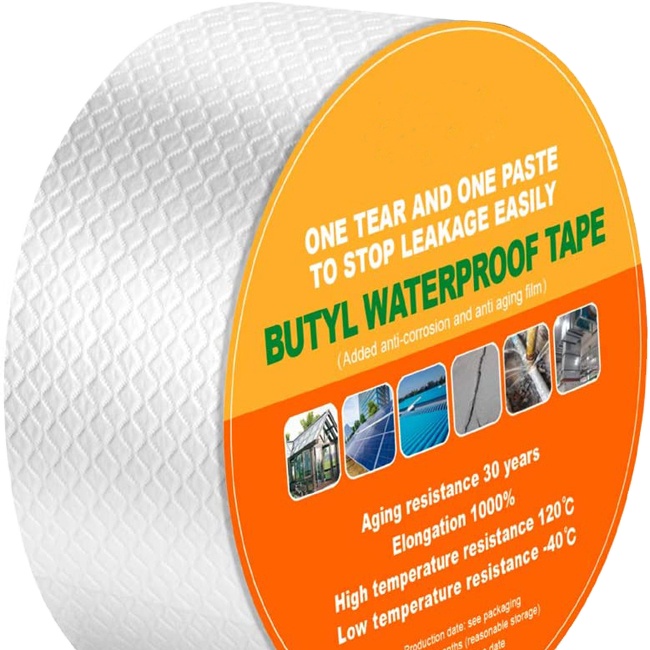 Black Rubber Self Adhesive Waterproof Tape Vinyl Adhesive Tape for Fix Roof Tape Protect Roof Leak