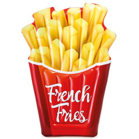 Flotteur de piscine gonflable personnalisé pour frites-Chaise longue gonflable amusante pour la piscine, la plage ou la fête