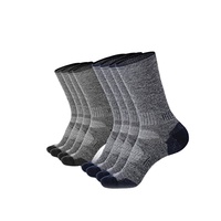 Chaussettes anti-bactériennes respirantes confortables noir blanc gris dernier prix promotionnel chaussettes de sport unisexes en laine mérinos pour l'automne