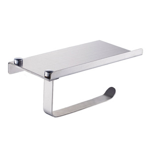 Porte-papier toilette Saint Ruijia en acier inoxydable 304, sans perçage, support de téléphone pour salle de bain, boîte à mouchoirs, étagère - Product Image 4
