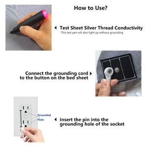 ग्राउंडिंग शीट कैलिफोर्निया किंग आकार 95% कार्बनिक कपास + 5% शुद्ध चांदी के फाइबर से सुसज्जित ग्राउंडिंग बेड शीट - Product Image 3