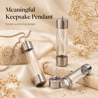 Pendentif Bouteille en Cristal d'Améthyste Naturelle, Diffuseur d'Huiles Essentielles pour Aromathérapie, Collier Flacon, Bijou de Guérison