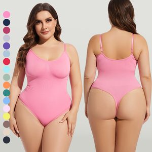 Body de Nylon sin Costuras con Control de Abdomen y Levantamiento de Glúteos para Mujer de Talla Grande, Diseño de Una Pieza - Product Image 1