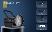 Foco Fresnel SHEHDS para Escenario y Estudio, RGBWAUV, DMX, Zoom, 250W 350W LED, para Iluminación de Teatro y Programas de Televisión