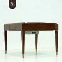 Table à fonctions multiples à domicile classique très brillante avec table de jeu de Mahjong US carrée automatique