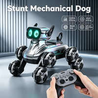 Meistverkauftes Plastik-Hunde-Spielzeug mit 8 Kanälen, 30m Reichweite, simulierter mechanischer Fernsteuerung, elektrischer Stunt-Hund mit Rotationslichtern und Musik