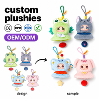 Porte-clés en peluche personnalisé avec visage en vinyle mignon, pendentif pour sac à dos, cadeaux créatifs, jouets en peluche pour anniversaire