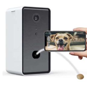 كاميرا منزلية للحيوانات الأليفة مع موزع علاج للقذف للكلاب والقطط - Product Image 1