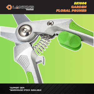 Tijeras de podar DIY 551006 Landing 2026 para jardín y floristería, acero al carbono HRC50, acabado cromado FSC, 225 mm para cortar ramas, OEM - Product Image 4