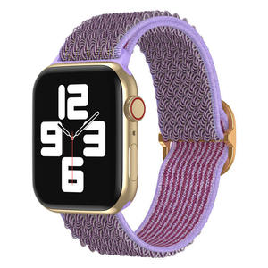 Bracelet de montre tressé en nylon élastique réglable pour Apple Watch Series S1-9 40MM 44MM 49MM Ultra - Product Image 6