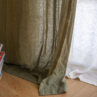 Rideaux de fenêtre en lin 100% de haute qualité, style moderne, occultants et translucides, pour la décoration de la maison, de l'hôtel ou de l'hôpital