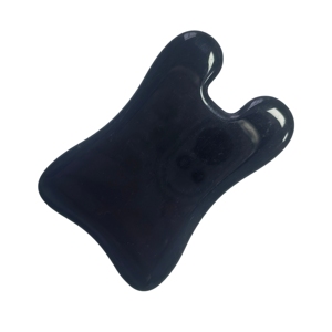 Ravitalisant cutané pour le visage, économique et efficace, en verre noir, type Gua Sha. - Product Image 3