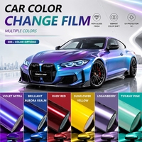 Film de protection de peinture (PPF) auto-cicatrisant en TPU coloré de 7,5 mil, film de protection de peinture changeant de couleur, anti-rayures, pour carrosserie de voiture, film de protection de peinture (PPF) en TPU pour voiture