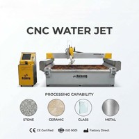 Routeur CNC de bureau haute pression 5 axes, découpeuse à jet d'eau AC, machine de découpe de mosaïque en marbre à jet d'eau