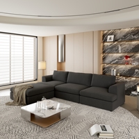 Ensemble de canapés modulaires minimalistes de luxe VOXHOME, tissu bouclé, éponge haute densité, pour salon, ensemble de meubles pour la maison