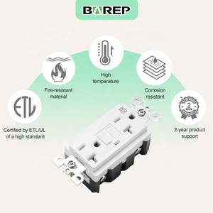 Presa GFCI Barep 20 Amp Certificata UL 125V, Resistente alle Intemperie, con Autotest, per Uso Domestico - Product Image 2