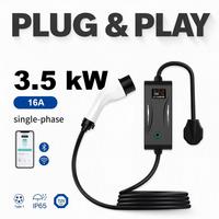 Nouveau chargeur EV portable 3,5 kW/7 kW Type 1/Type 2/GB/T/ avec application intelligente WiFi et programmation, certifié CE TUV pour Mercedes OEM, vente en gros, garantie 2 ans