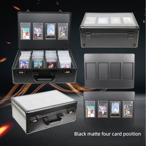 Estuche <span class=keywords><strong>de</strong></span> aluminio personalizado para tarjetas <span class=keywords><strong>Caja</strong></span> <span class=keywords><strong>de</strong></span> almacenamiento <span class=keywords><strong>de</strong></span> fibra <span class=keywords><strong>de</strong></span> carbono <span class=keywords><strong>Caja</strong></span> <span class=keywords><strong>de</strong></span> colección <span class=keywords><strong>de</strong></span> tarjetas deportivas para PSA y <span class=keywords><strong>BGS</strong></span> con asa y cerradura <span class=keywords><strong>de</strong></span> combinación - Product Image 2