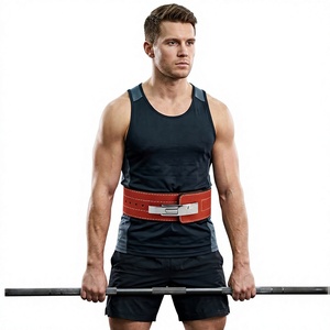 Premium Quality Heavy Duty Adjustable Lever <b>Belt</b> Weightlifting Strong Compression Tummy Slimming Cowhide Body Building - Product Image 1