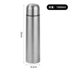 350ML/500ML750ML/1000ML Classical <b>Double</b> <b>Wall</b> Stainless Steel Thermos Vacuum Flasks Bullet Shape Water Bottle - Product Image 3