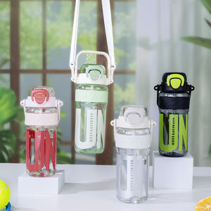 Garrafa Plástica Personalizada Ecológica de 1000ml, Livre de BPA, Tampa à Prova de Vazamentos, para Academia e Esportes, com Canudo - Product Image 4