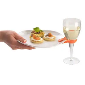 Plastic Buffet Plate Wine Glass Clips Perfect Wine Accessories and Gifts for a Dinner or Party