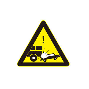 لوحة إشارات شارع من الألومنيوم مع نص "إيقاف" ونمط مثلث من الفولاذ مادة تحذير للسلامة على الطريق إلى اليسار - Product Image 6