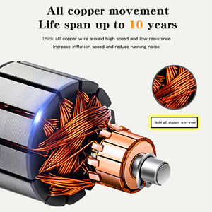 Compresseur à AIR portable pour voiture, outils de réparation de pneus, pompe de gonflage de pneus pour véhicule, 12V, 9 pièces - Product Image 6