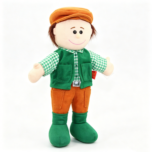 Marioneta de Mano Personalizada de Granjero con Sombrero y Traje, Marioneta de Peluche de Cuerpo Completo de Personaje de Granja para Niños, Juego de Imitación - Product Image 5