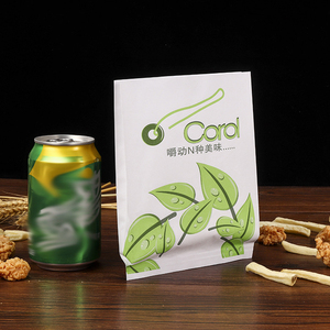 Factory Price Cheap Wholesale Fast Food Bag Plain Food Carry Bag Takeout Kraft <b>Paper</b> Bags With Greaseproof Film - Product Image 5