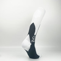 Chaussettes de compression sportives blanches personnalisées pour hommes et femmes, confortables, respirantes, compression graduée, athlétiques, OEM